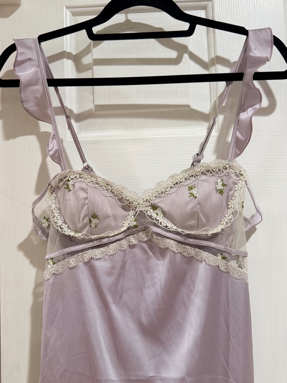 Lavender Lace-Trim Slip Nightdress - Unbranded - Picture 2 of 4